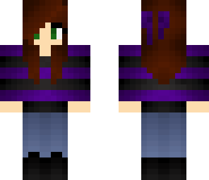 cute girl purple striped shirt
