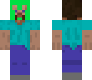 steve with creeper mask