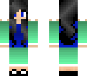 cute blue and green girl