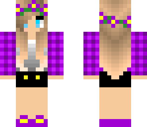 purple plaid flower girl