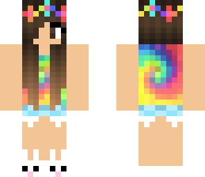 tie die girl with slippers