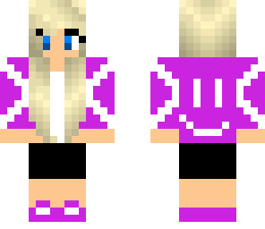 purple smiley face girl