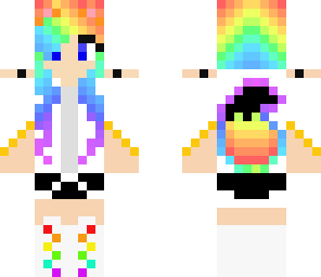 rainbow wolf girl