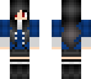 a woman in blue
