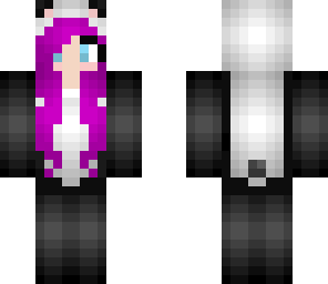 panda girl with purple hair