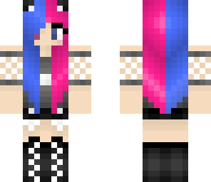 two-color hair girl