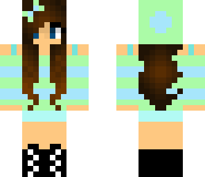 girl with cute lime green and light blue shirt