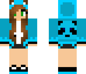 blue panda girl