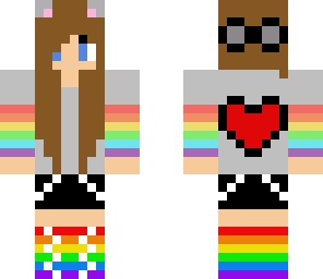 rainbow kitty gamer girl