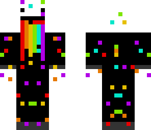 slender man with rainbow