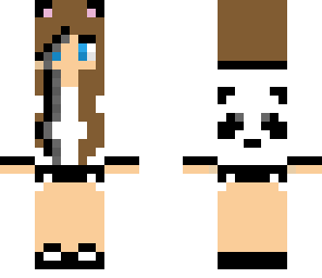 brunette panda girl