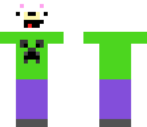derpy polar bear with creeper t-****