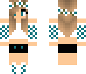 pretty cyan flower girl