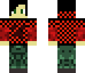cool checked creeper hoodie guy