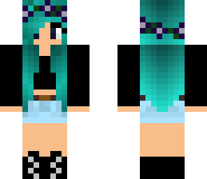 turquoise hair girl