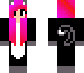 pink hair black cat