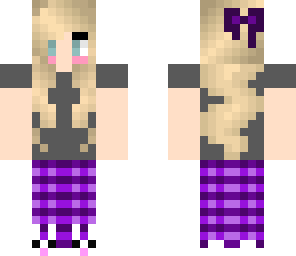 blonde purple pajama girl