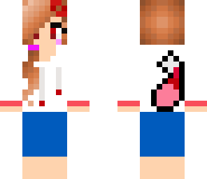 red and pink wolf girl 