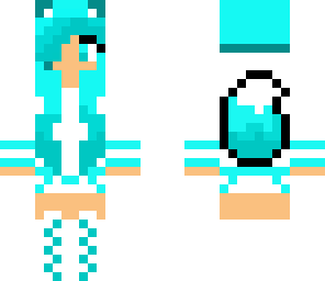 blue foxgirl with headphones