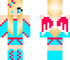 pink and blue angel