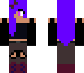 goth girl with purple hair