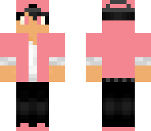 pink hoodie