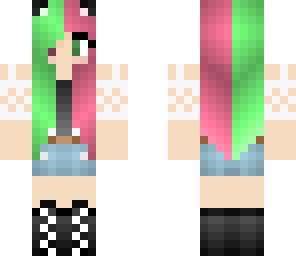 two-color hair girl