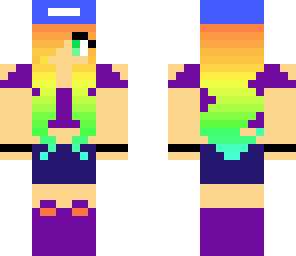 crop top rainbow girl