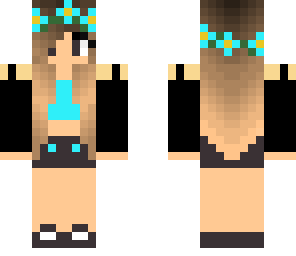 blue flower girl