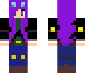 edit of my own skin-purple haired dantdm girl