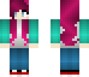 girl with magenta hair