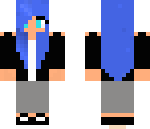 blue haired girl