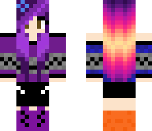 purple minecraft girl