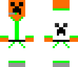 white hoodie orange creeper
