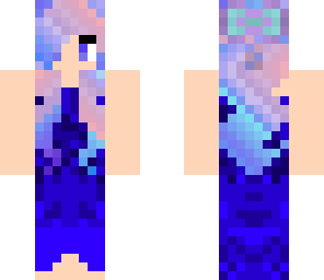 girl in blue party dress