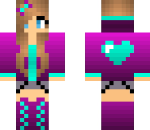 purple and blue gurl
