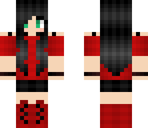 red and black girl