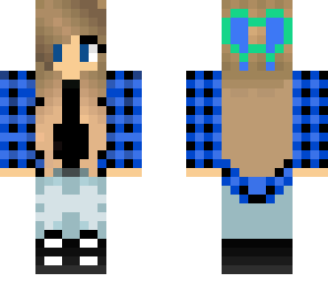 tomboy with blue flannle