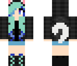 edit on skin- blue cat girl