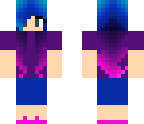 blue pink and purple skin