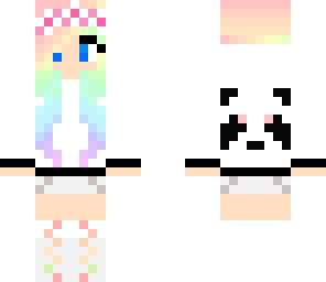 pastel rainbow hippi panda girl
