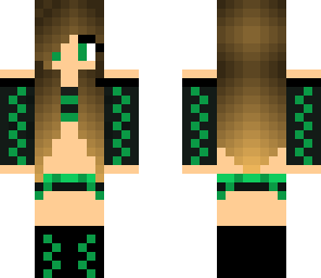 black and dark green girl