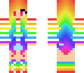 long hair rainbow girl