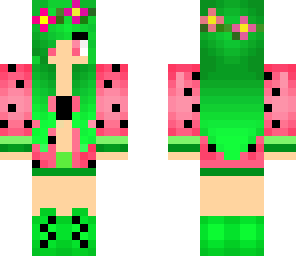watermelon girl with flower band