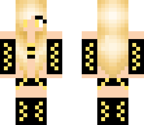 cute blondie in black and yellow