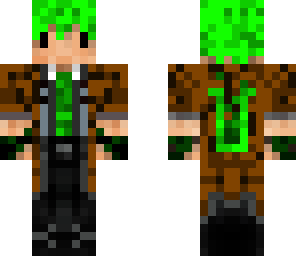 green scientist person thing