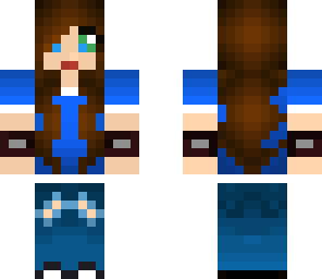 blue t shirt girl with bracelets