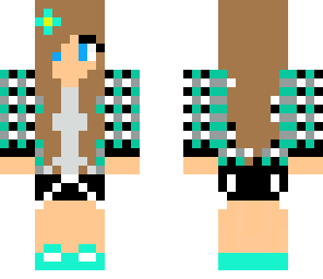 cool blue checker girl