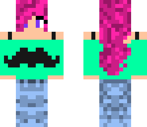 mustache girl