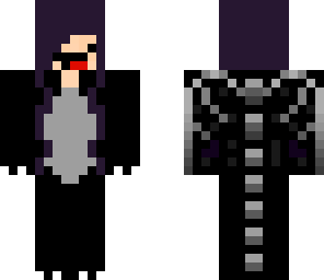 derpy girl wearing an ender dragon onesie